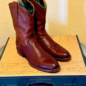 Lizard skin Tecovas in excellent condition